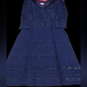 Chikankari sequin cotton  kurta